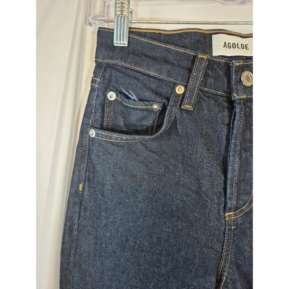 Agolde Ingram Dark Indigo Regenerative Cotton Split Jeans 23 - Picture 6 of 13